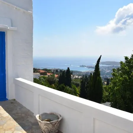 Traditional Cycladic House With View In Andros